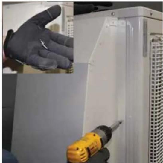 HAIER Tempo 1U3036TL2HFA - Kit de Temperatura Ambiente Baja (cont.)   Instalación de Protector de Nieve Lateral (cont) - 1