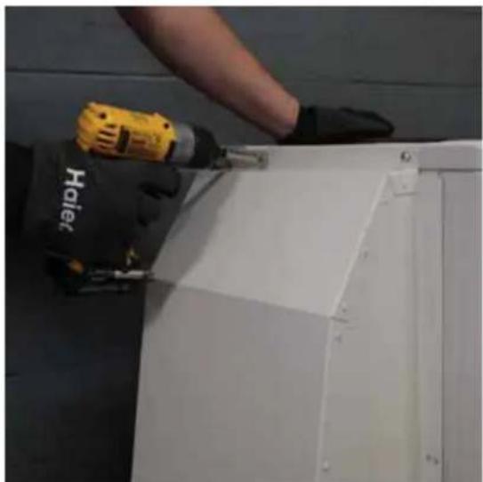 HAIER Tempo 1U3036TL2HFA - Kit de Temperatura Ambiente Baja (cont.)   Instalación de Protector de Nieve Lateral - 2