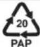 SILVERCREST SMSS 1000 A1 - Symbol Material This product contains the following packaging - 1