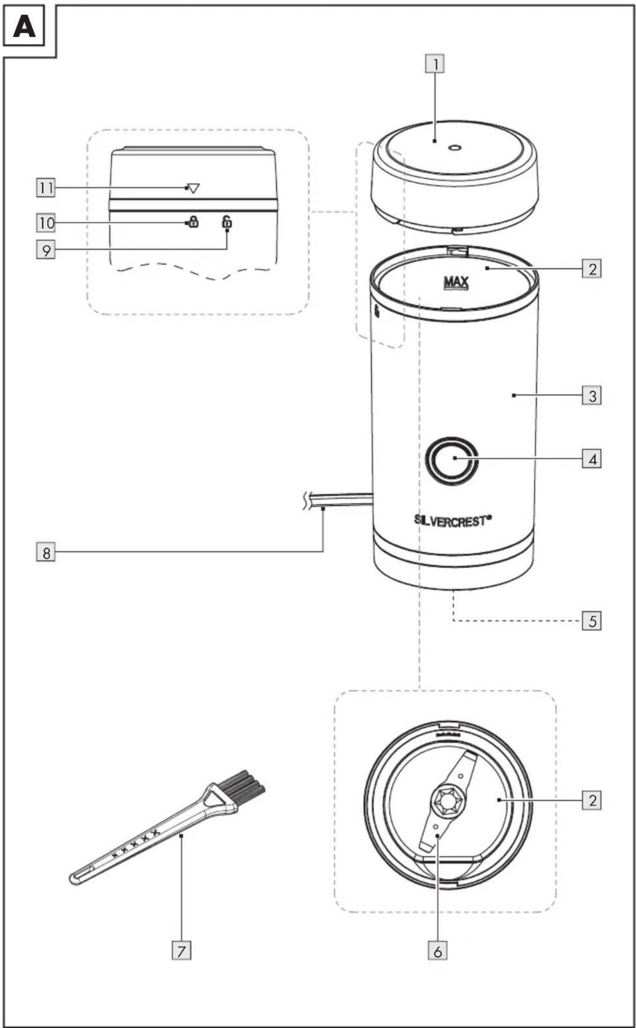 SILVERCREST SKMS 180 A1 - ELEKTRISCHE KOFFIEMOLEN - 1