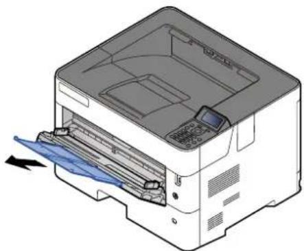 KYOCERA ECOSYS P4145dn - Sortir la section de plateau de support du bac MF. - 1