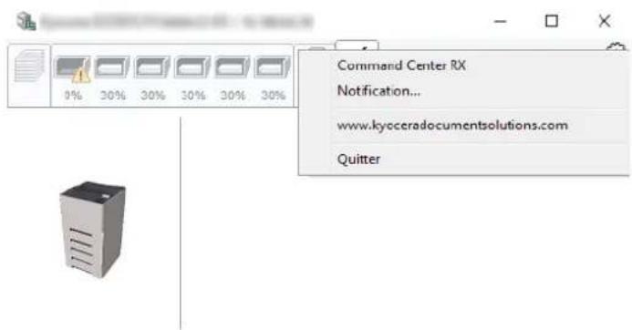 Command Center RX Notification... www.kyoceradocumentsolutions.com Quitter