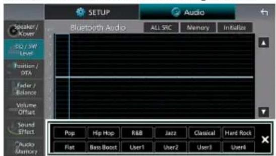 JVC KW-Z1001W - Sélectionnez une courbe de l'égaliseur. - 1