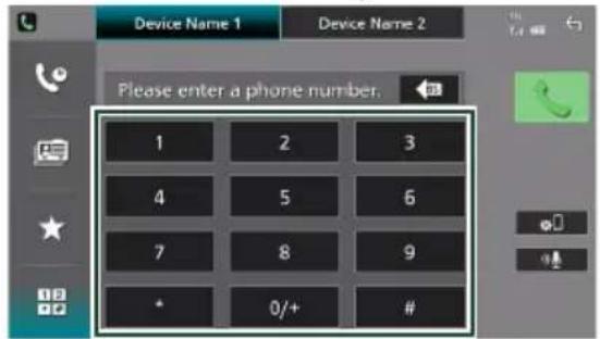 Nom de l'appareil 1 Nom de l'appareil 2 Veuillez saisir un numéro de téléphone. 1 2 3 4 5 6 7 8 9 * 0/+ #
