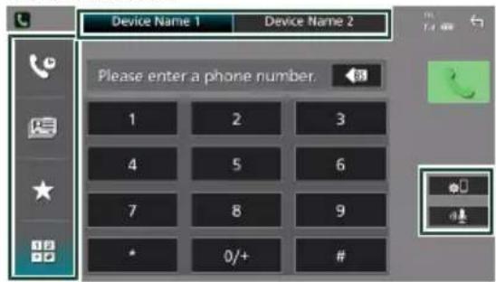 Nom de l'appareil 1 Nom de l'appareil 2 Veuillez saisir un numéro de téléphone. 1 2 3 4 5 6 7 8 9 * 0/+ #