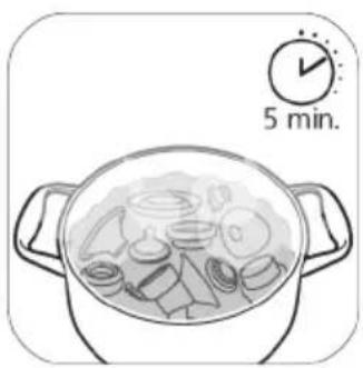PHILIPS Avent SCD330 - Czynność 3: Dezynfekcja - 1