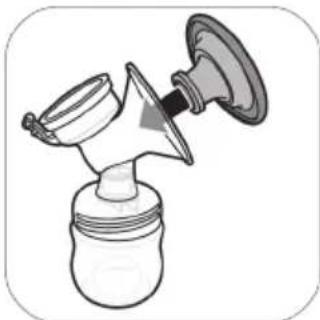 PHILIPS Avent SCD330 - Assembling the breast pump - 4