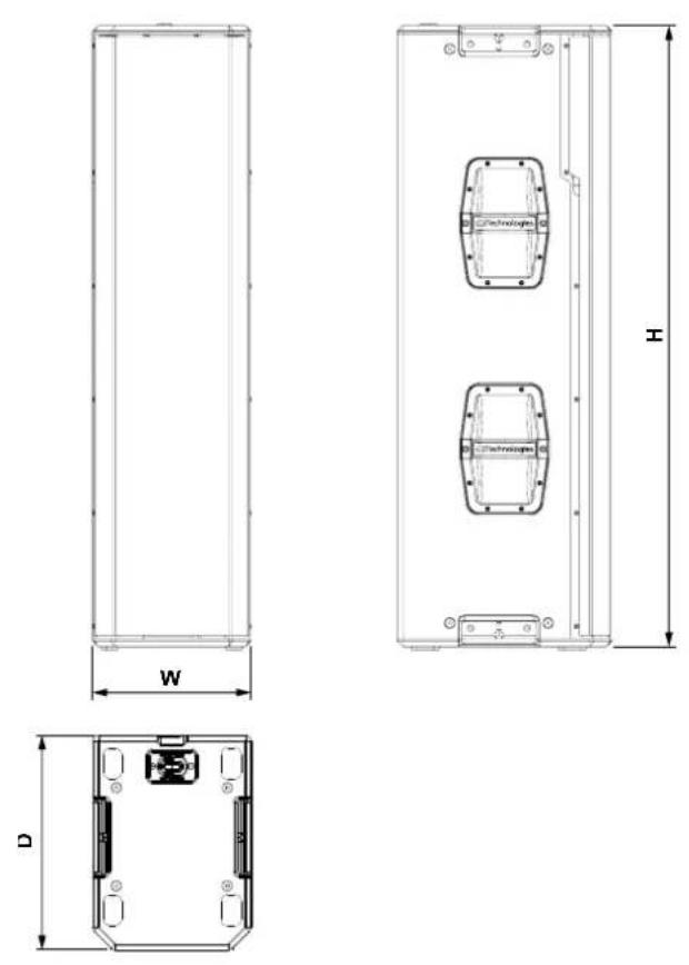 DB Technologies Ingenia IG5T - DIMENSIONS ET POIDS - 1