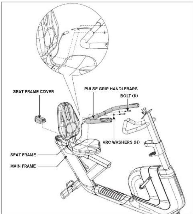 Horizon Fitness Andes 2.0 - RECUMBENT BIKE ASSEMBLY STEP 6 - 1