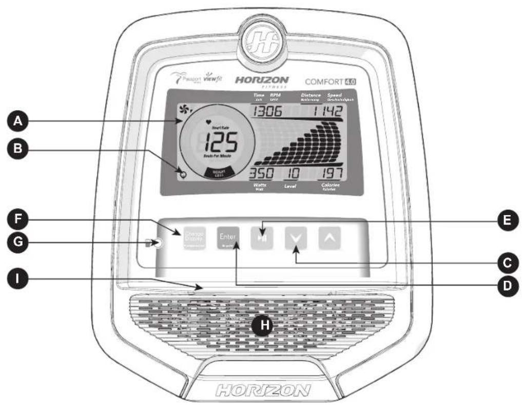 Horizon Fitness Andes 2.0 - COMFORT 2.0 CONSOLEBEDIENING - 3