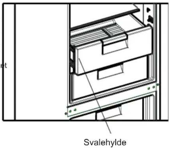 SHARP SJ-BA09RMXWC-EU - Sådan tages svalehylden ud: - 2