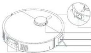Xiaomi Robot Vacuum X20 Max - Capteurs de nettoyage et contacts de charge - 1