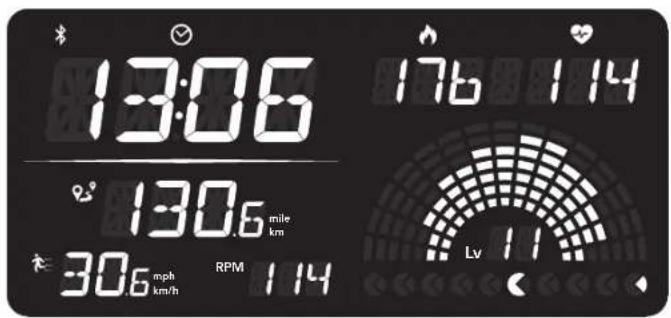 13:06 176 114 130.6 mile km 30.6 mph RPM 114 Lv 11