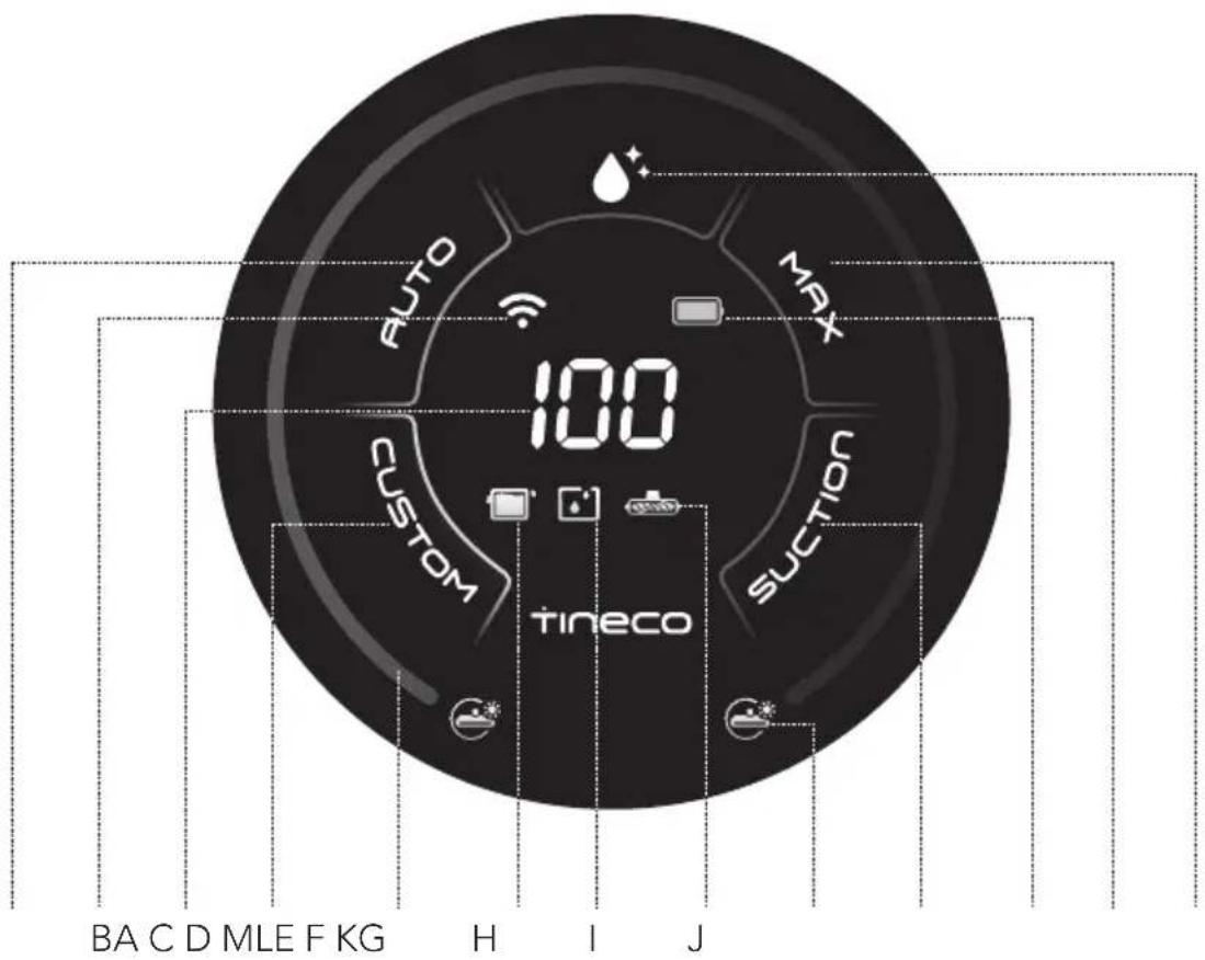 TINECO Floor One S7 Stretch - Digitaal display - 1