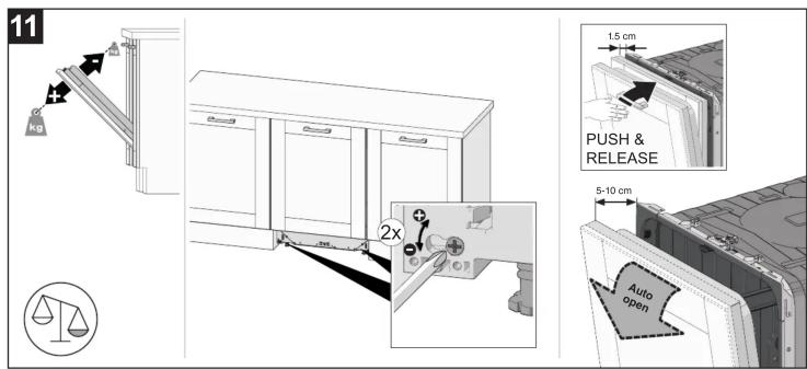 11 1.5 cm PUSH & RELEASE 2x 5-10 cm Auto open