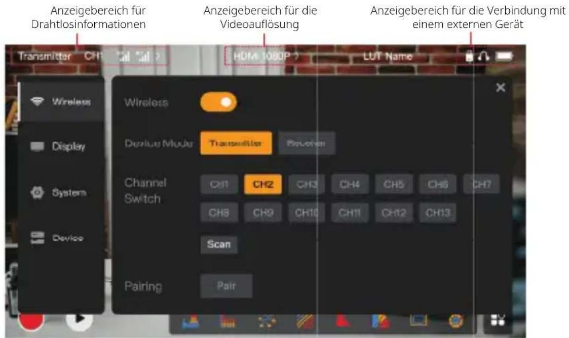 Hollyland Mars M1 Enhanced - Touchscreen-Beschreibung - 1