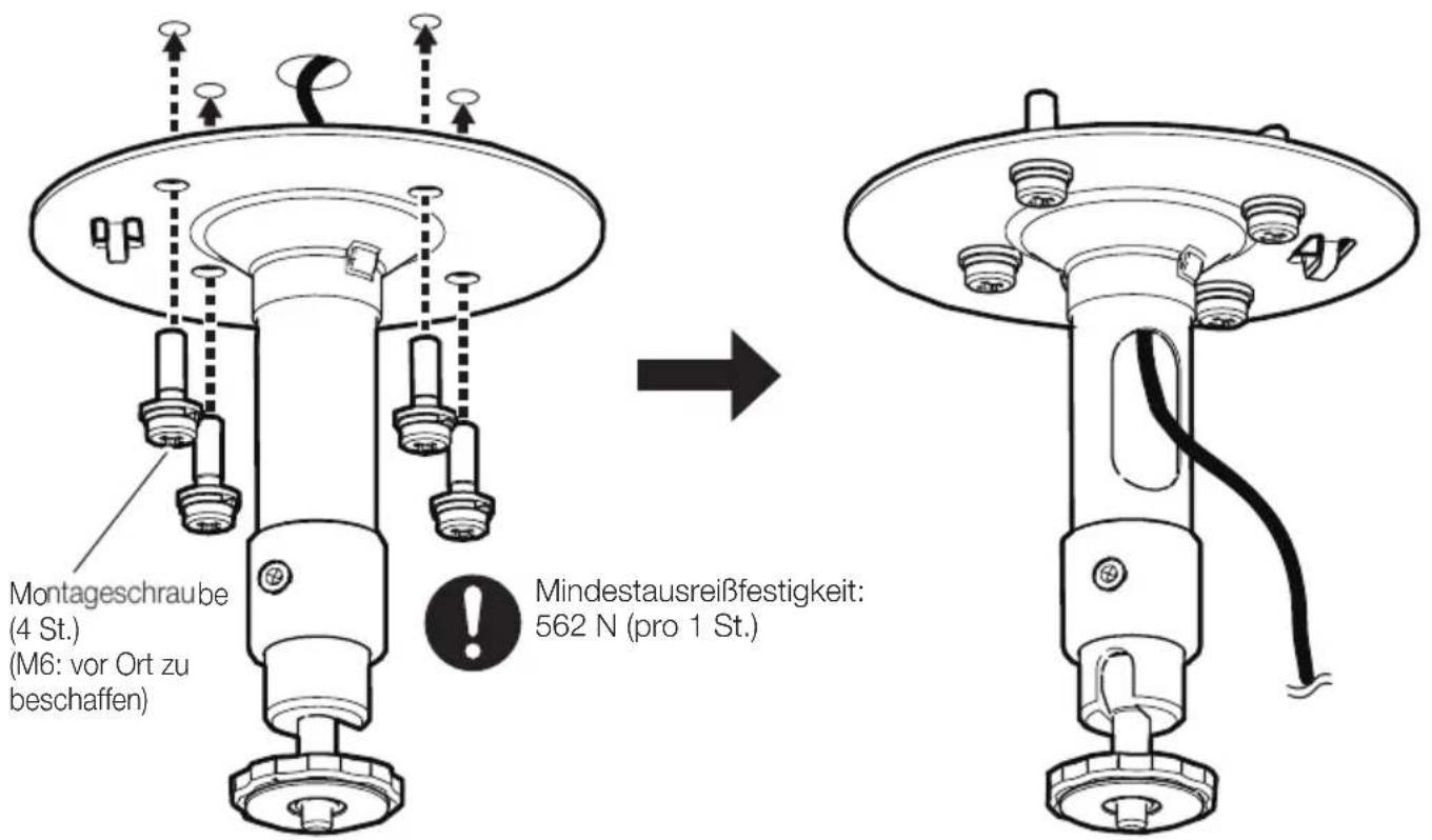 i-PRO WV-U11350-V3 - ■Bei Verkabelung von oberhalb der Decke - 1