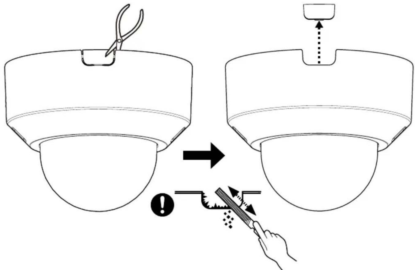 i-PRO WV-U21350-V3L - When using the side cable access hole - 1
