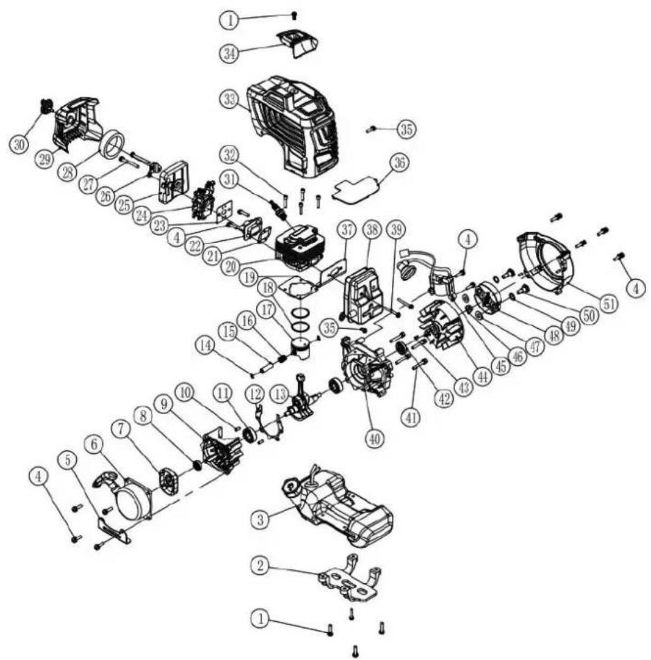 DEDRA DED8717A - Motorová kosa - 6