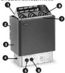 Uniprodo UNI_SAUNA_S4.5KW - ANTES DE LA PUESTA EN FUNCIONAMIENTO, LEA LAS INSTRUCCIONES MINUCIOSAMENTE Y ASEGÜRESE DE COMPRENDERLAS. - 2
