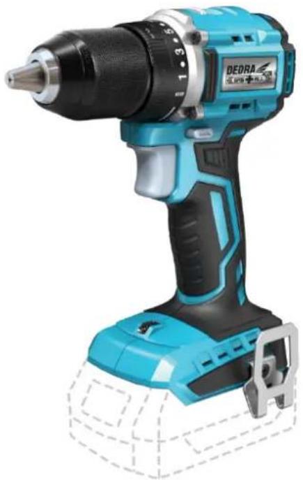 DEDRA DED7143 - Perceuse/visseuse 18V sans balais, compacte - 1