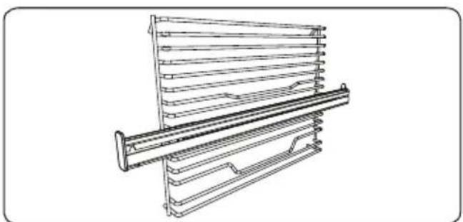 SHARP K-71P28INM-EU - Grille métallique avec rails télescopiques d'extension complète - 1