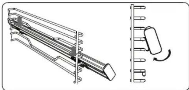 SHARP K-71P28INM-EU - Grille métallique avec rails télescopiques d'extension complète - 3