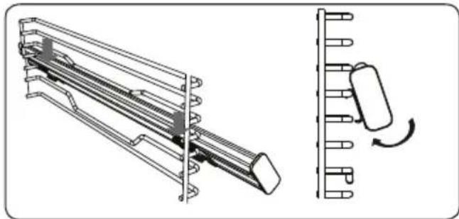 SHARP K-71P28INM-EU - Rejilla con guía telescópica de extensión completa Easyfix - 3