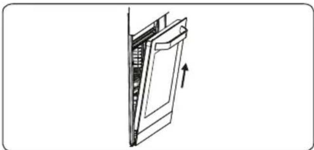 SHARP K-61D27BM1-FR - Removal of the Oven Door - 3