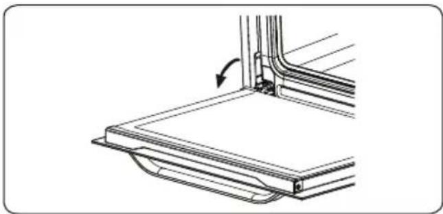 SHARP K-61D27BM1-FR - Removal of the Oven Door - 1