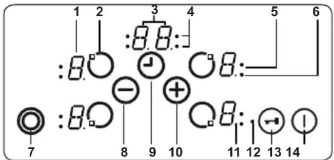 SHARP KH-6V08FT0K-EU - CONTROLLI DEL PIANO COTTURA - 1