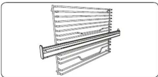 SHARP K-T2P51BMH-EU - Wire Rack with Easyfix Full Extension Telescopic Rail - 1