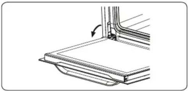 SHARP K-T2P51BMH-EU - Rimozione dello sportello del forno - 1