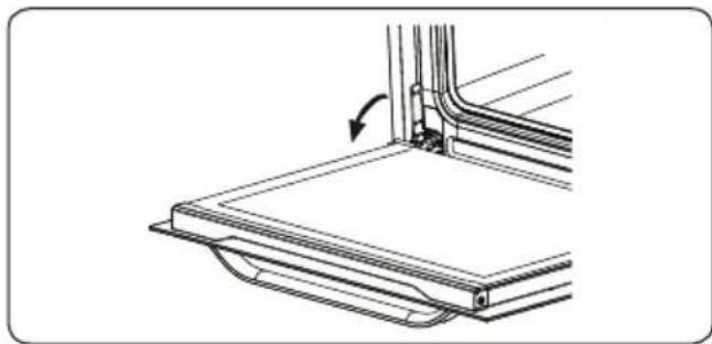 SHARP K-T2P51BMH-EU - Ausbauen der Backofentür - 1