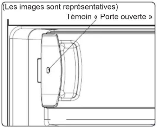 SHARP SJ-LD180E0XS-EU - Témoin « Porte ouverte » ; - 1