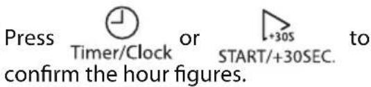 TOSHIBA MW3-AG20PE(BK) - SETTING THE CLOCK - 7