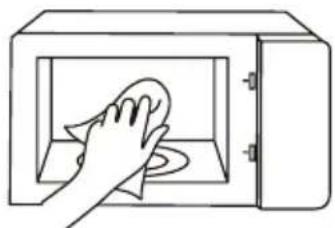 TOSHIBA MW3-AG20PE(BK) - Acqua calda saponata o soluzione di aceto: - 1