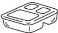 TOSHIBA MW3-AG25PFI(MG) - MATERIALI UTILIZZABILI NEL FRONO A MICROONDE - 1