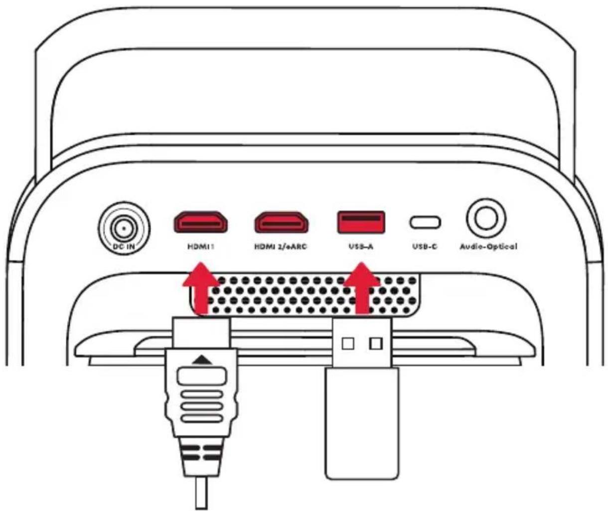 NEBULA X1 - Lecture de vidéos à partir de périphériques HDMI/USB - 1