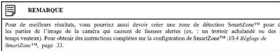 Lorex LNW16XF - Sensibilité de la détection de mouvement - 1