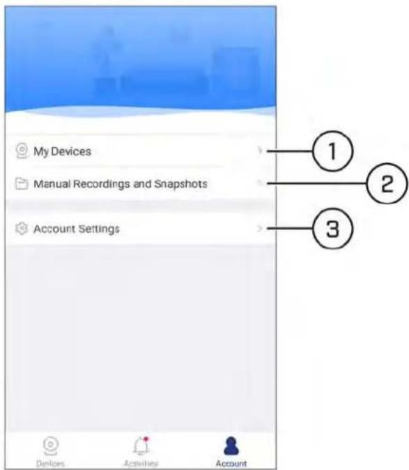 Lorex LNW16XF - Menu « Account » - 1