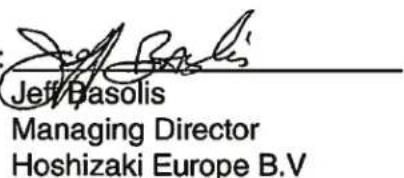 Hoshizaki KM-1301SRH-E - EU Declaration of Conformity - 1