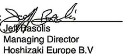 Hoshizaki KM-1301SRH-E - EU Declaration of Conformity - 1