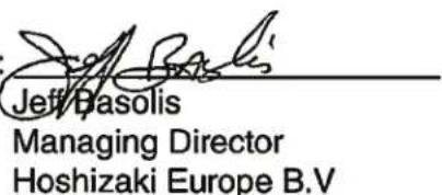 Hoshizaki KM-1301SRH-E - EU Declaration of Conformity - 1