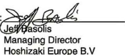 Hoshizaki KM-1301SAH-E - EU Declaration of Conformity - 1