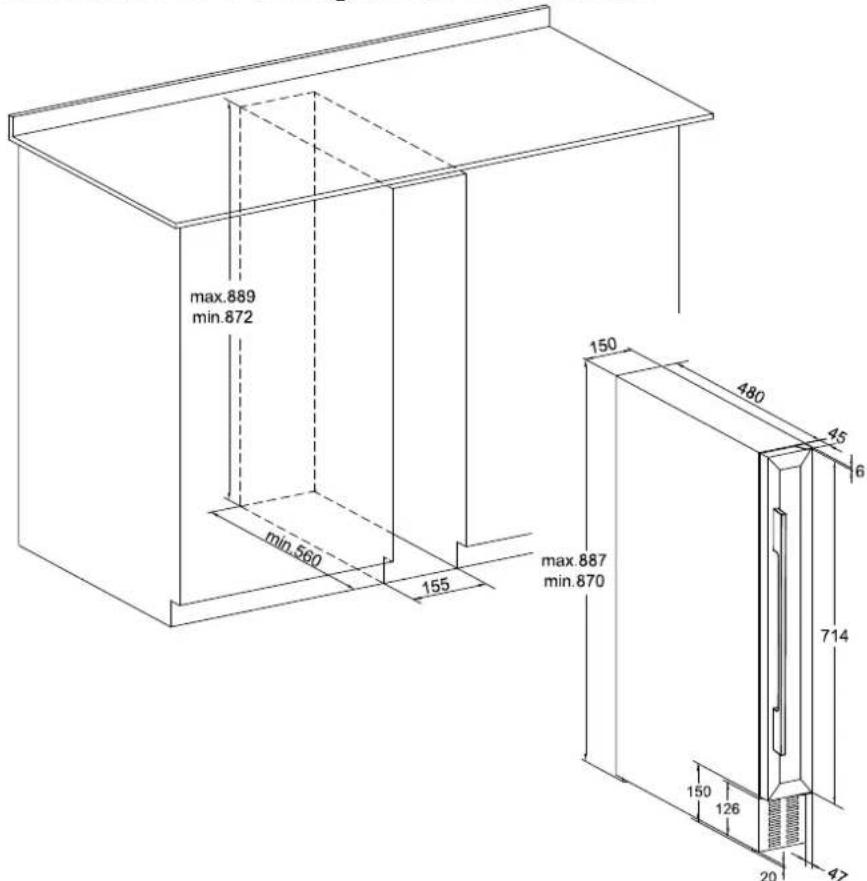 NODOR NorCare VB7 BK - The appliance is designed to either build under the counter or stand alone on the floor. - 1