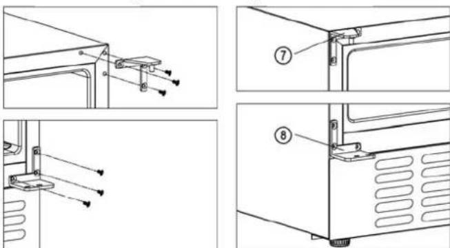 NODOR NorCare VB46 BK - Einbau des Griffs und Ändern des Türanschlags des Weinkühlers - 3
