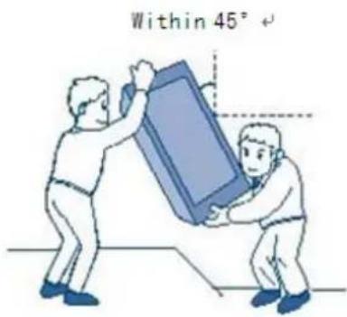 Within 45°