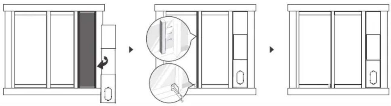 TOSHIBA TAPX08W5HWT - - Sliding Window Installation: - 1