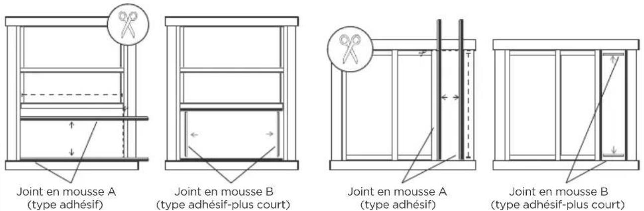 TOSHIBA TAPX08W5HWT - - Installer les joints de fenêtre - 1